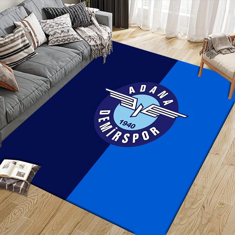 Adana Demirspor2 Flanellmuster Quadratischer Teppich, Läufer, Teppich für Wohnzimmer Schlafzimmer Sofa Spielzimmer Dekor, Rutschfeste Fußmatte