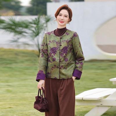 Spring & Autumn Chinese-Style Jacket for Middle-Aged and Elderly Women - Lightweight and Stylish Top for Moms and Grandmas