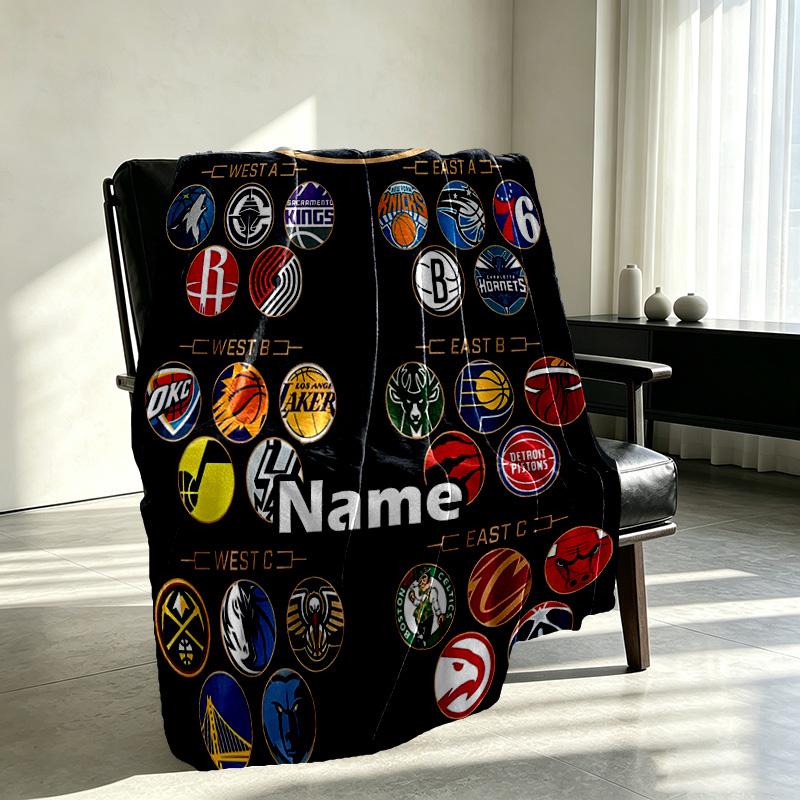 Custom Name Personalized basketball Print Blanket, Home Decor, Bedroom, Sofa, Camping, Couch, Gifts for Birthday Christmas
