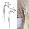 1 Paar Handgemachte Haarnadel Glitzernde Fransen Haarspange Stilvolles Haaraccessoire Stern Haarspange Perfektes Geschenk für Mädchen