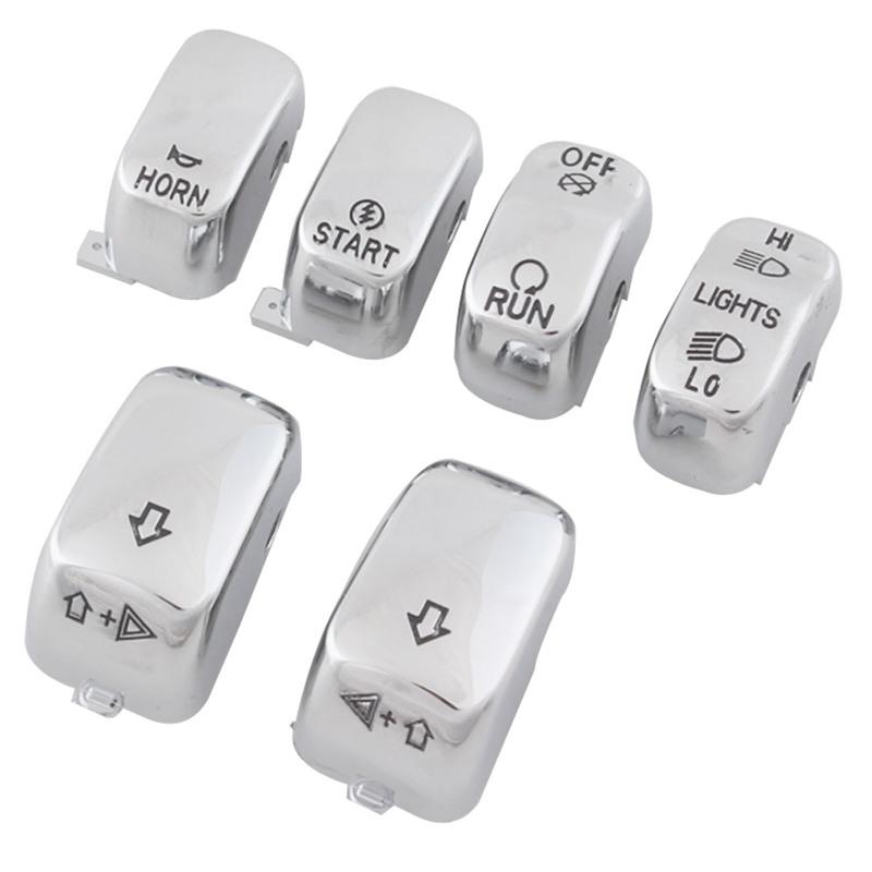 Motorcycle Handlebar Control Switch Housing Cover Switch Button Caps For Harley Sportster 1200 883 Dyna Softail Touring V-Rod