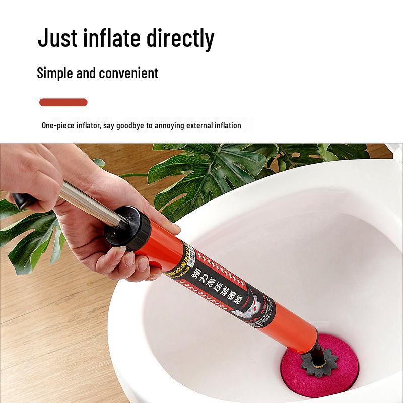 Household Leather Toilet Plunger: One-Shot Unclogging Tool with Suction Cup