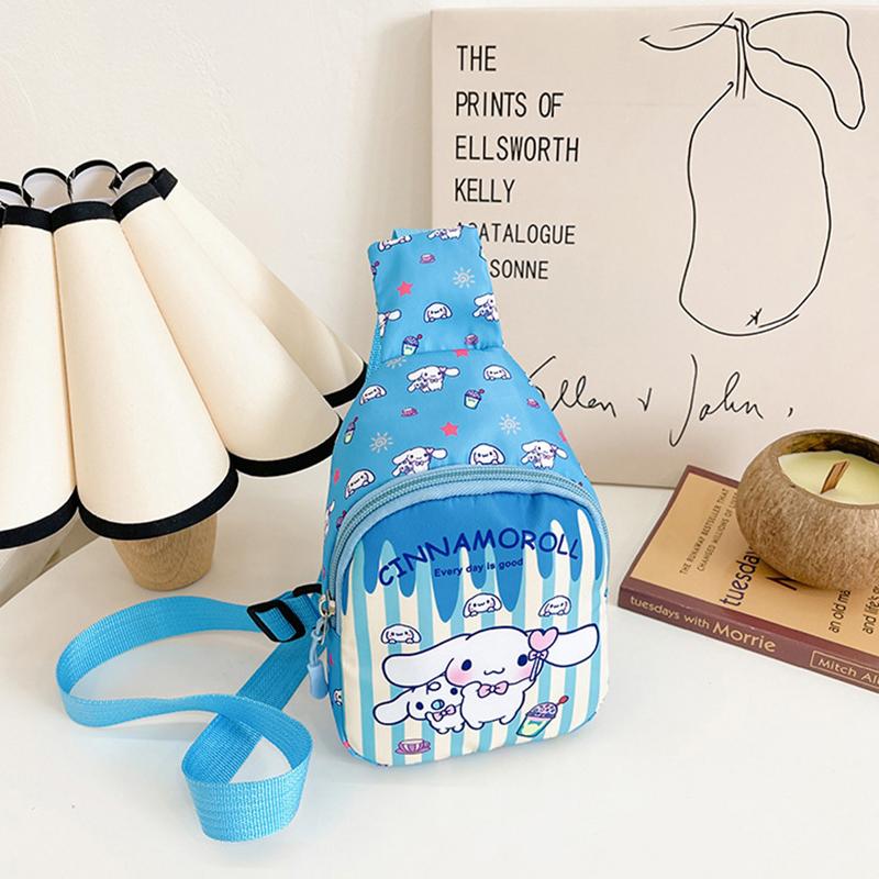 

Детский дорожный рюкзак через плечо Sanrio Bag Cinnamoroll Bag Cartoon Shoulder Handbag Kuromi Kawaii Hello Kitty Chest Bags Girl Gift