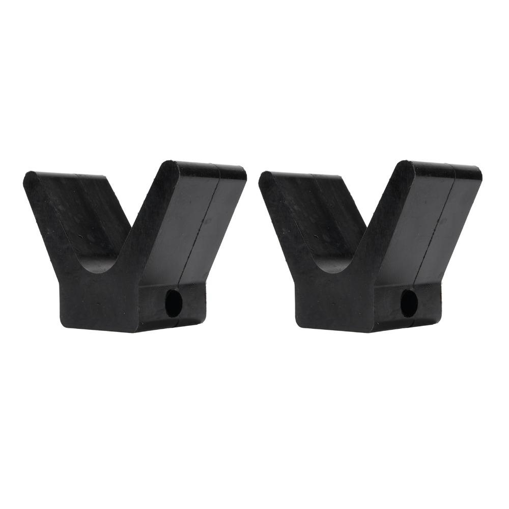 2PCS Rubber Trailer Boat Bow Stop 2 in V Shape Bow Stop Durable Bow Stop Block  Marine Application