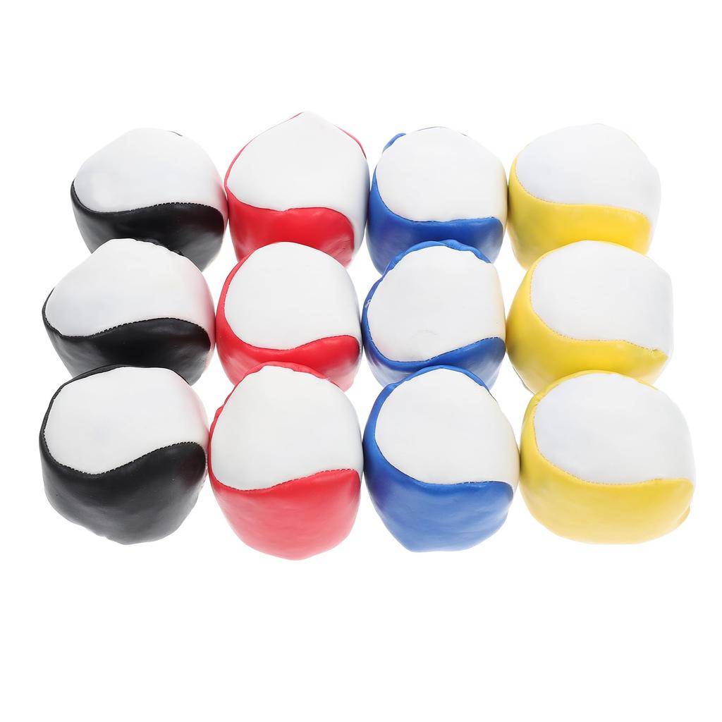 Toyvian 12 Kleine PU-Leder Jonglierbälle für Bean Anfänger Sport Party Spiele Kinder, Taschen, Spielzeug,