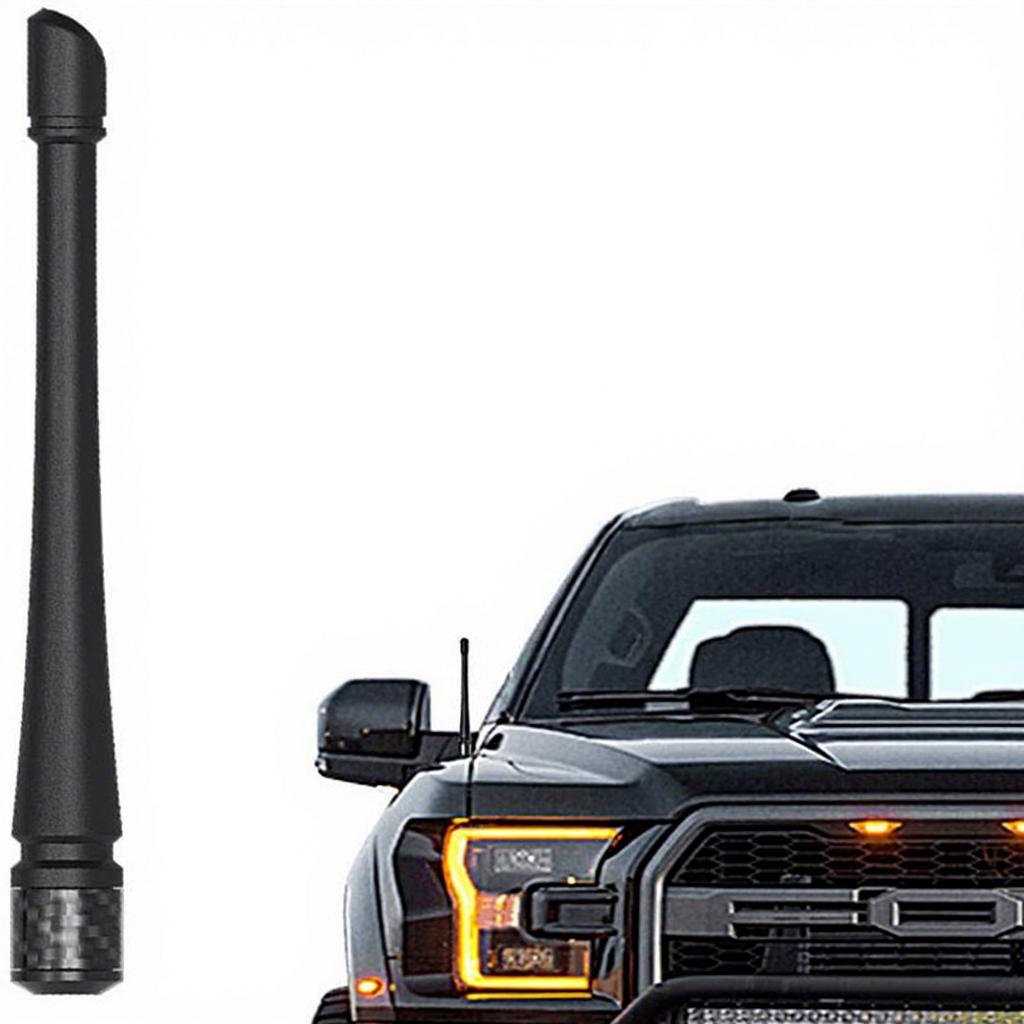 Auto-Dachantenne FM-024 Gewindehalterung Kurz 18cm Gummi-Mastantenne für Auto/LKW Autoradio AM/FM Empfang Ersatz