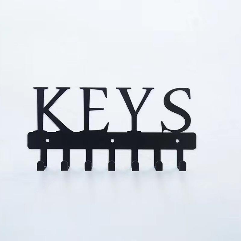 HOME Metall Wandhaken mit Buchstaben - Kreativer Eisenkunst Schlüssel- und Handtuchhalter