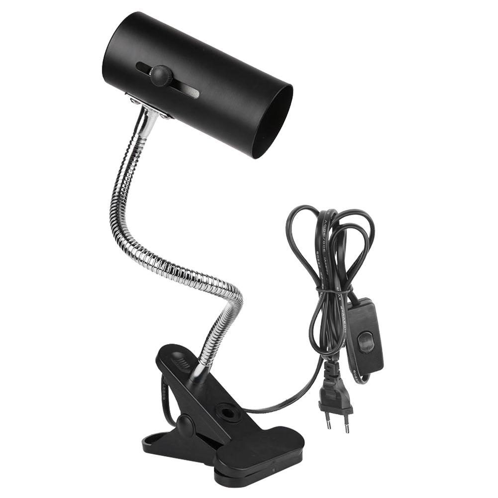 E27 Pet Light Holder Turtle Tank Heating Lamp Set Rotary Clip-on Bulb with Cover