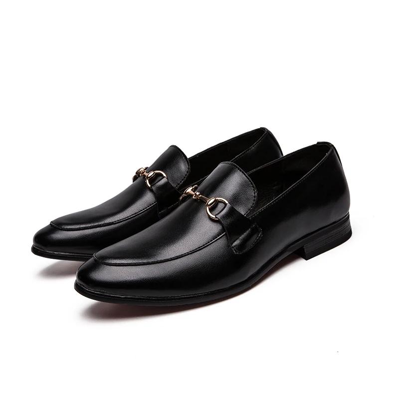 Men's Casual Shoes Genuine Leather Mens Classic Retro Buckle Loafers Moccasins Men Comfortable Outdoor Driving Flats