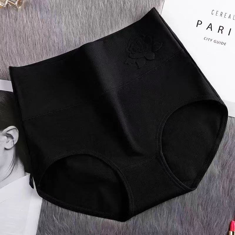 Big Size Women Spring and Autumn Pure Cotton Postpartum Abdominal Lift Hip High Waist Briefs