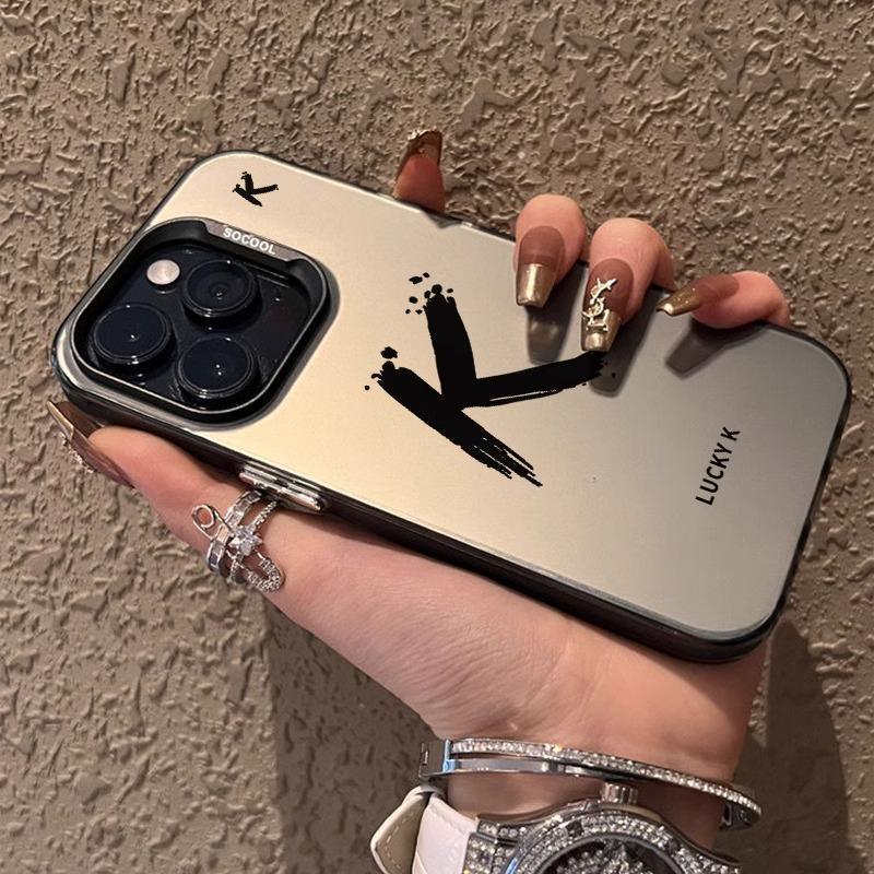 Lucky Letter for Apple 16/15promax Mobile Phone Case iPhone 14 Color Silver 13 Creative 12 Personality 11