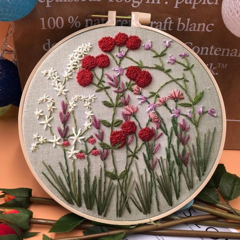 Beginner Hand Embroidery with Zero Foundation DIY Hand Embroidery Material Package European Three-dimensional Fabric Embroidery