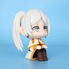 11CM Anime Sousou No Frieren Frieren Figure Look Up Doll Fern Cute Model Sitting Posture Toy Collection Aciton Figure Doll