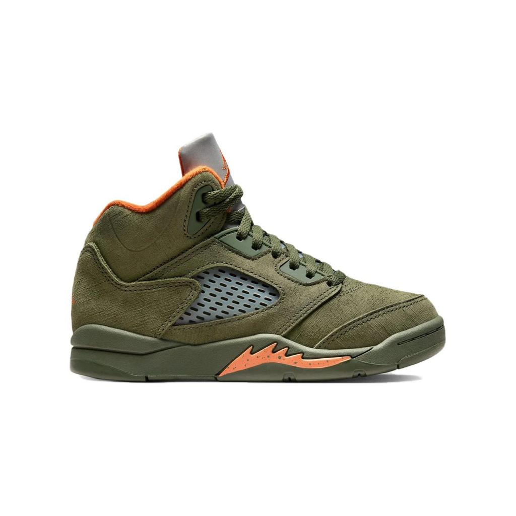 Air Jordan 5 Retro PS Olive Army Olive Solar Orange 440889-308
