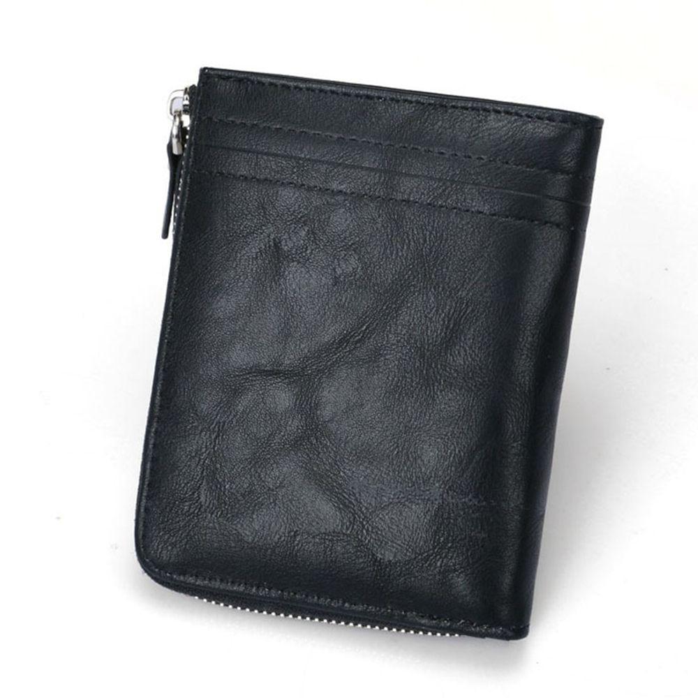 Ultra-thin PU Leather Business Card Case Casual Male Purses Money Clips Short Coin Purse Men Wallet