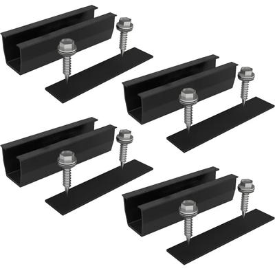 Solar Module Bracket PV Mounting Rail 12CM Trapezoidal Roof Photovoltaic Solar Mounting System Mounting Guide Rail Bracket