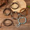 Cross-border new products Bohemian wind beads beaded retro bull head moon cactus alloy multi-layer diy6-piece set