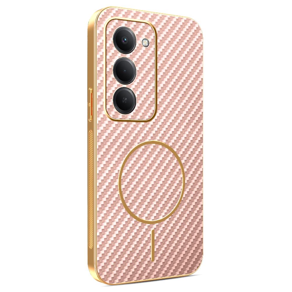 For Xiaomi Redmi 15 4G (EU) (171mm) Phone Case Carbon Fiber Textured Electroplated TPU Back Cover