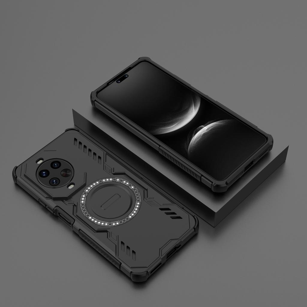 For Huawei nova 14 Pro 5G Magnetic Case Butterfly Armor Hollow Heat Dissipation PC+TPU Phone Cover