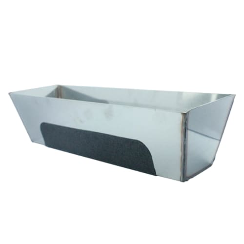 

Yajuyi Stainless Steel Mud Pan for Drywall Putty, Plastering Joints, Shear Sides, Heavy-Duty Mud Pan, Drywall Masonry Tool Tray Bucket with Non-Slip P