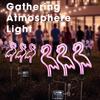 3pcs/Set Flamingo Neon Signs Light Solar Garden Decor Waterproof Stake Lawn Lamps Gift Courtyard Wedding Party Festival Decor