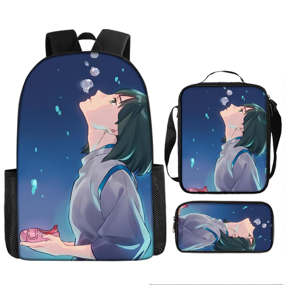 Elementary and Secondary School Students Spirited Away School Bag Hayao Miyazaki Children's Fashion Backpack Waterproof Large Capacity Backpack
