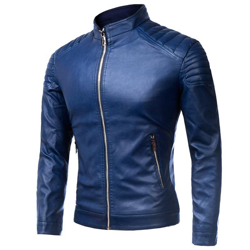 Men's Leather Jacket Men's Autumn/winter Motorcycle Casual Coat Men's