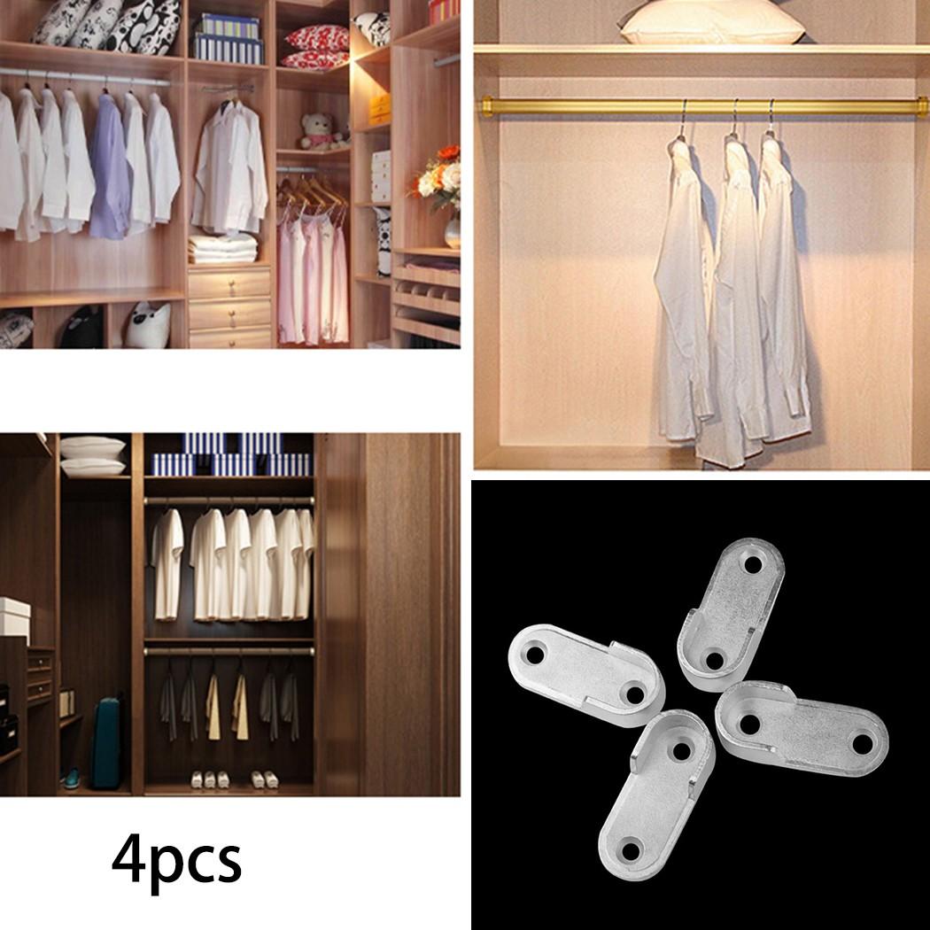 

Set of 4 Stainless Steel Closet Rod Support Brackets Round Tube Wall or Ceiling Mounted Hangers for Wardrobe Rail Storage China Mainland