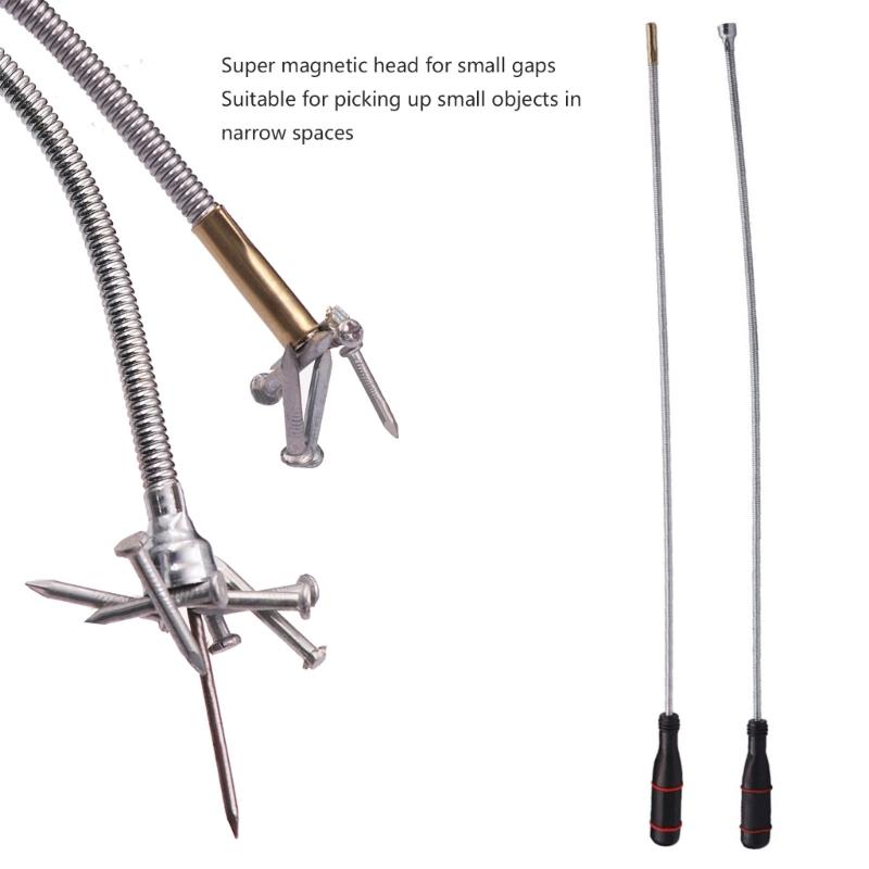 Bendable Flexible Magnetic Pickup Tool,23.6'' Grabbers Tool, Accurate Pick Up In Narrow Space for Engine Home Sink