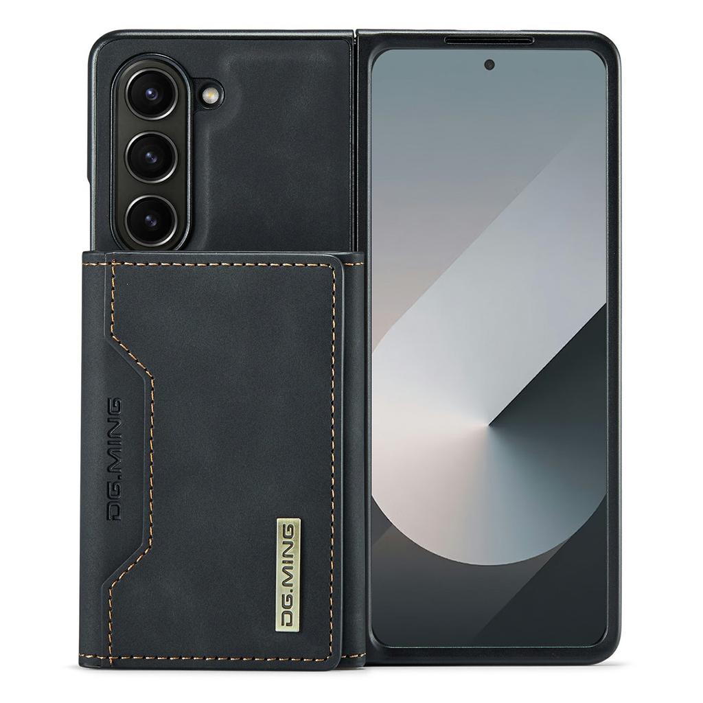 DG.MING M2 Series for Samsung Galaxy Z Fold6 5G Magnetic Case PU + PC + TPU Phone Cover Detachable Wallet Kickstand