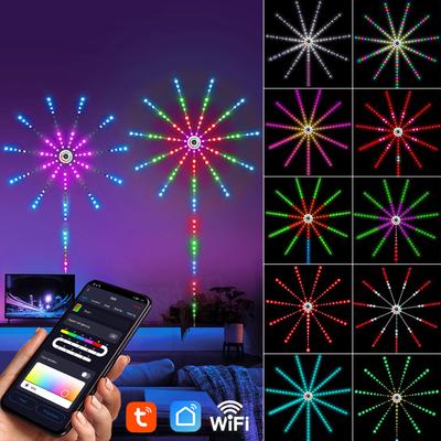 La bande intelligente de feu d'artifice de WiFi LED allume le haut-parleur de musique à distance changeant de couleur de RGBIC