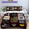 3pcs Player's Quotes and Motivations Bedding Set, Includes 1 Quilt Cover and 2 Pillowcases, Comfortable Bedding with Stylish Design for Bedroom