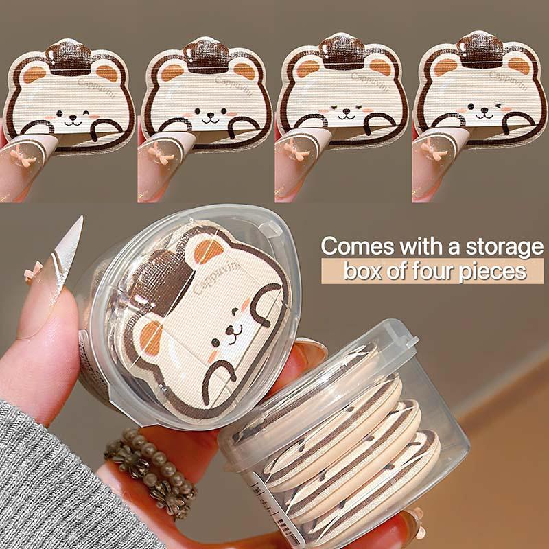 Set di 4 Mini Puff per Trucco per Dita Uso Doppio Asciutto e Bagnato Spugne Morbide per Fondotinta Cushion Applicatore Cosmetico Strumenti per Trucco