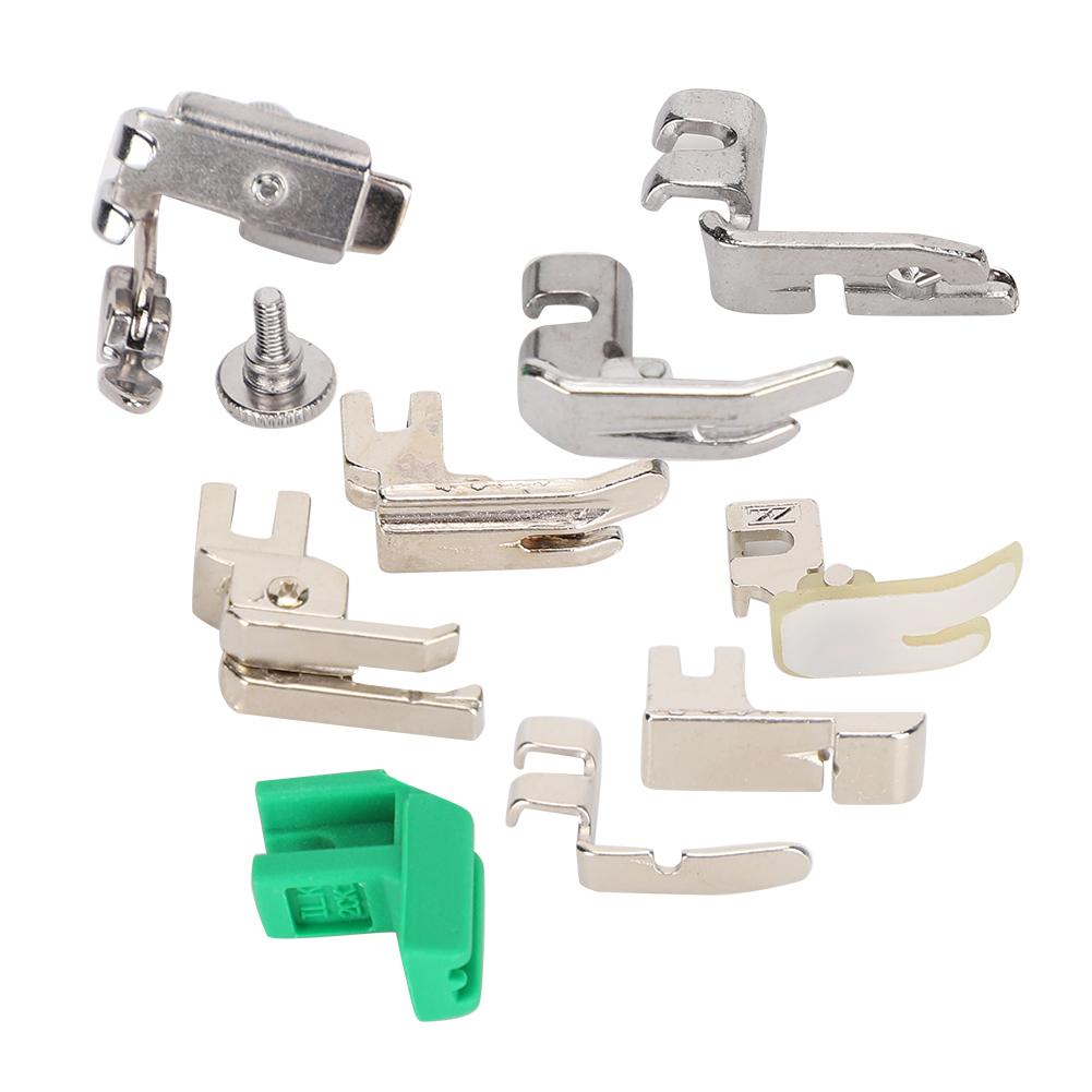 9PcsSet Household Presser Foot Kit Rolled Hem Compensating Feet Set Accessories for Old Pedal
