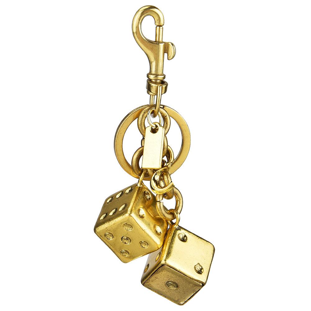 Fashionable Shaped Dice Three-dimensional Keychain