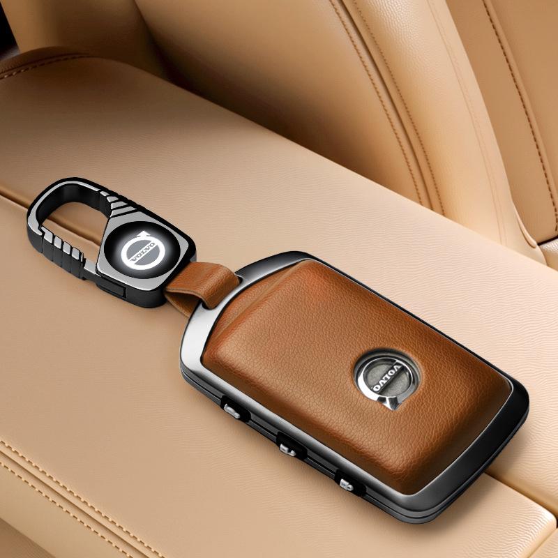 Кожаный чехол для ключа Volvo XC90/S60/XC40/EX90