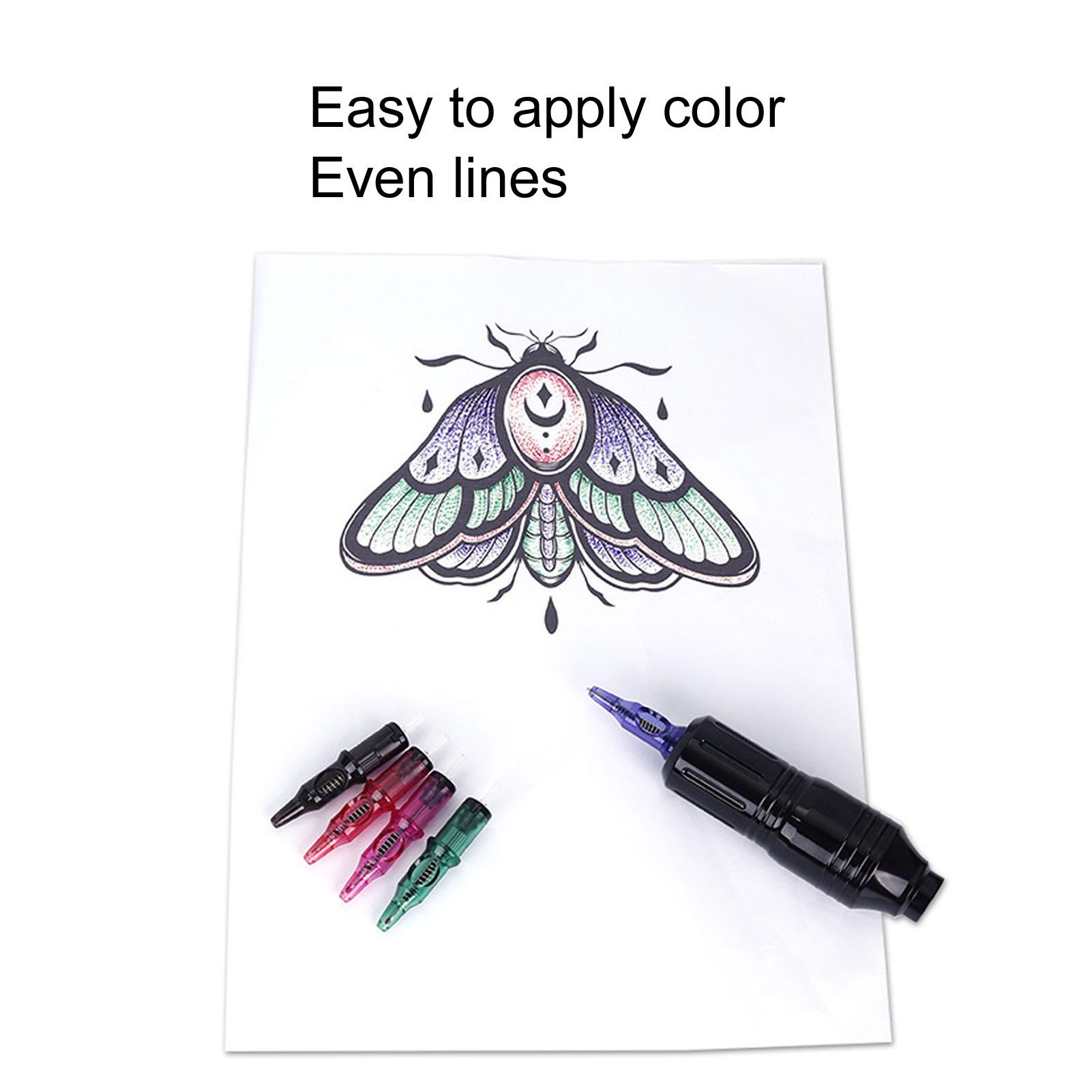 

100 шт. шариковая ручка для татуировки для начинающих, 5 цветов, точечная татуировка