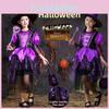 Child Girl Witch Dress With Tulle Material For Halloween Event And Role Playing