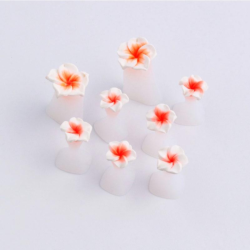8pcs/Bag Soft Silicone Flower Perals Design Toe Separator for Pedicure Foot Splitter Flexible Finger Toe Separation Tool FZQ01