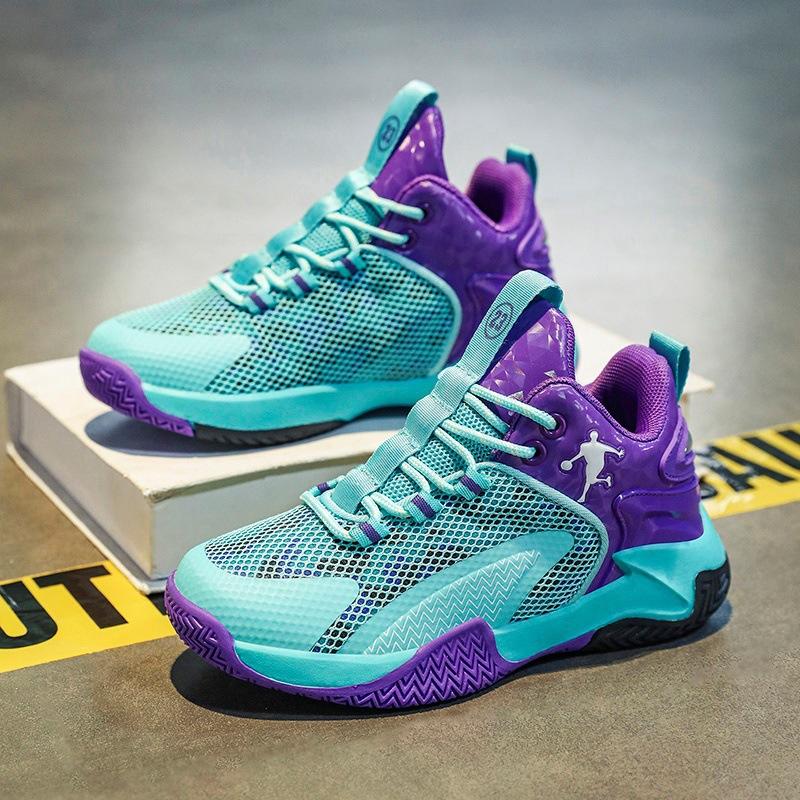 Boys Cool Basketball Shoes 2025 Four Seasons Children's Personalized Breathable Shoes Medium and Older Boys Trendy Fashion Sneakers