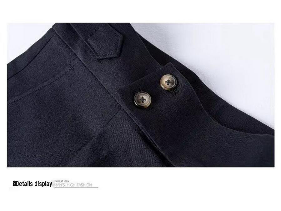 Men's British-Style Wrinkle-Resistant Dress Pants - Casual, Versatile, and Stylish French Suit Trousers