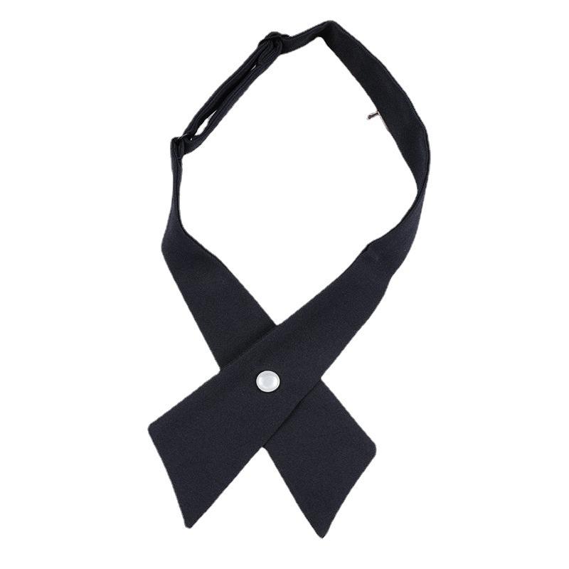 Korean Version Of British Jk School Uniform Cross Bow Tie Men And Women Students School Uniform Collar Flower Professional Wear Shirt Bow