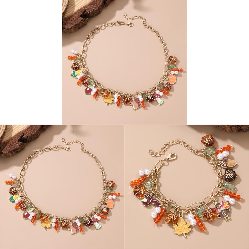 Christmas Elf Snowflake Pendant Chain With Geometric Zinc Alloy For Women