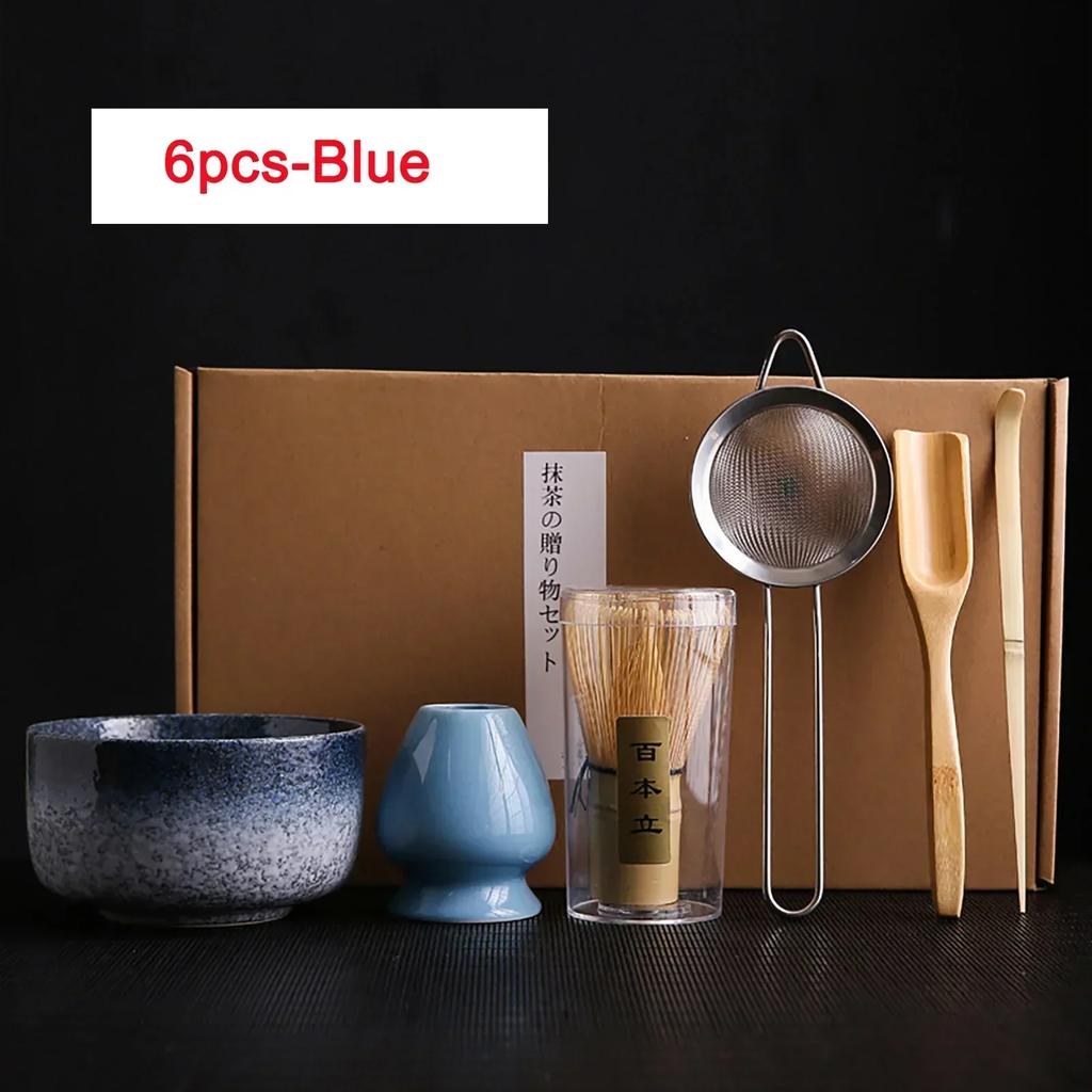 Set 6 Buc 4 Buc Perie Tel Ceai Bambus Tel Matcha Linguriță și Suport Bol Matcha cu Sită Accesoriu Ceremonie Matcha Japoneză