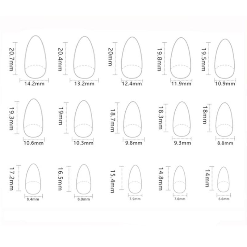 30 ks Třpytivé kočičí oko Přilakávací nehty Mandlové falešné nehty Plné krytí Lepicí nehty Akrylové umělé nehty Nalepovací nehty