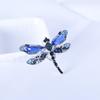 Blue Crystal Vintage Dragonfly Brooches  High Quality Fashion Insect Brooch Pins