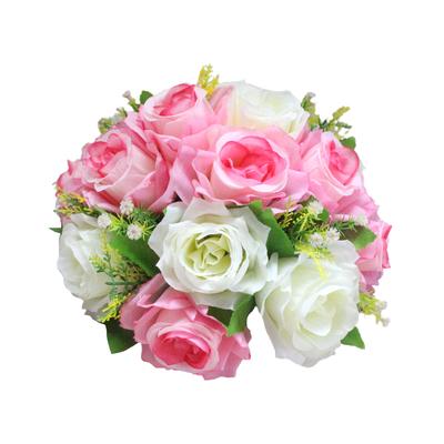 Artificial Flower Ball Realistic 15 Heads Flower Ball Arrangement for Wedding Centerpiece Decor