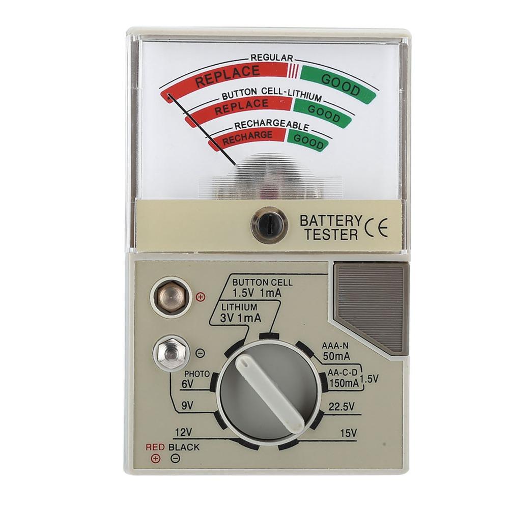 White Portable Watch Repairing Tool Plastic Electric Voltage Tester  Voltage Checking