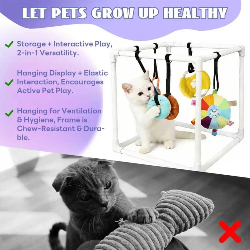 Hrací sada pro psy s PVC rámem a poutavými doplňky pro vnitřní i venkovní cvičení a zábavu