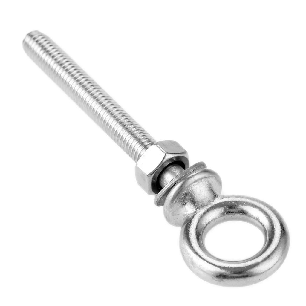 1PCS/5PCS 316 Stainless Steel Long Lifting Eye Bolt Eyebolts With Nuts & Washers Set Boats Screw M6*60 M8*80 M10*100